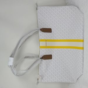 Michael Kors TRAVEL Bright White Large TZ Tote